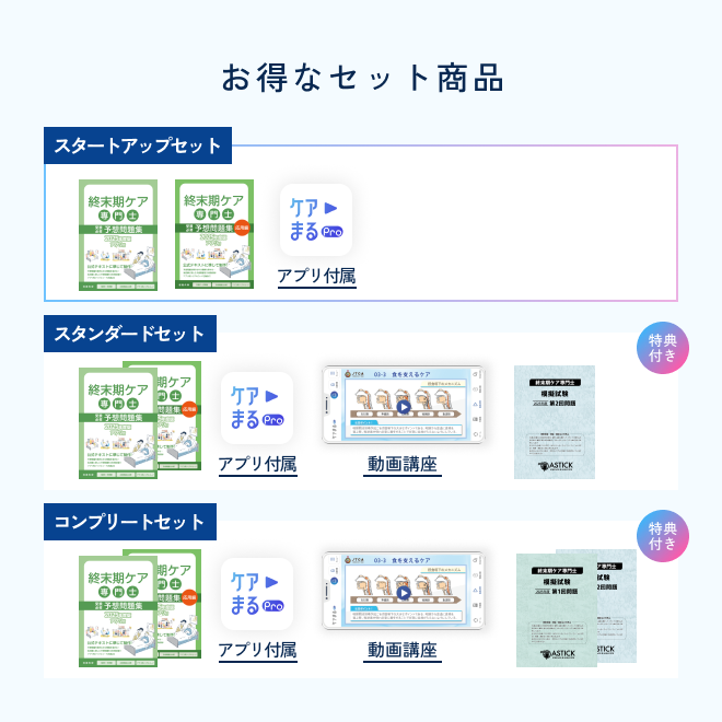 2025年度版終末期ケア専門士スタートアップセット | アステッキ
