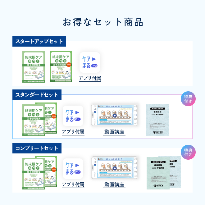 2025年度版終末期ケア専門士スタンダードセット | アステッキ